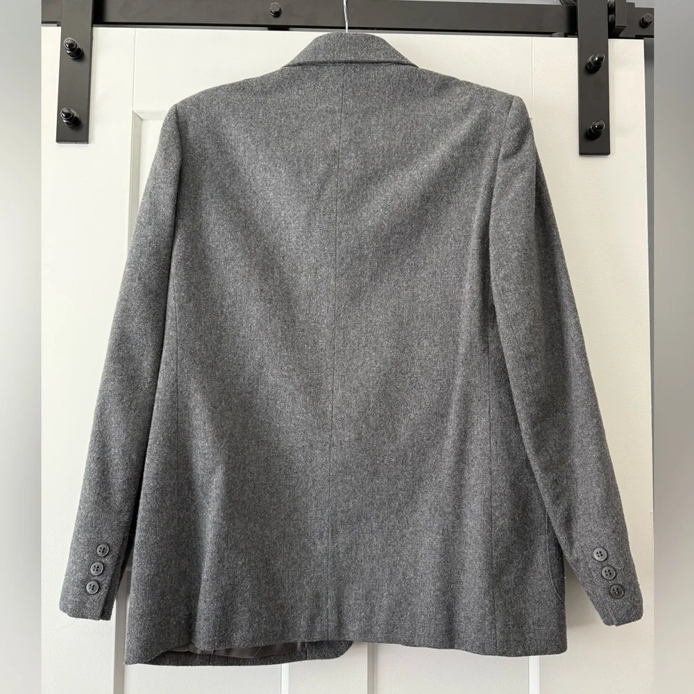 Vintage Classic Gray Wool Blazer by Stefanie Ladies Size 10 - Picture 2 of 3